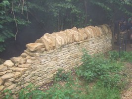 complete section of dry stone wall